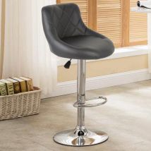 Deux Tabouret de bar cuillère grise - Aqrau