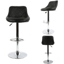 Deux Tabouret de bar cuillère noire - Aqrau