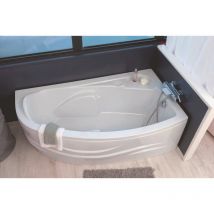 Ondee - Baignoire fany - Baignoire d'angle 160x90cmD - abs et Acryl renforcé 3mm - Blanc
