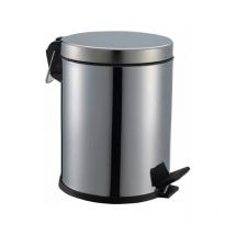 Treteimer Mülleimer 3L Chrom - Aqua Blue