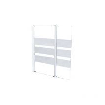 Ondee - Pare-baignoire missi 2V - Paroi 120x140x0,4cm - Verre trempé - Finition blanc