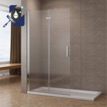 Aquabatos - Duschabtrennung Faltbar Dusche Walk in Duschwand Glas Duschtrennwand Drehfalttür Duschtür Falttür aus 6 mm Echtglas esg mit Nano