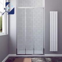 120 X 195 Cm Dreiteilige Schiebetür Für Nische Duschtür Nischentür Nischenschiebetür Schiebeglastür Dusche 3 Teilig Duschabtrennung Duschwand Glas 6 