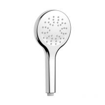 Aquacraft - 110 Handbrause 120 mm 1 Strahlart Duschkopf wassersparend 6 L/min verchromt Brausekopf Regendusche Easy Clean Duschbrause