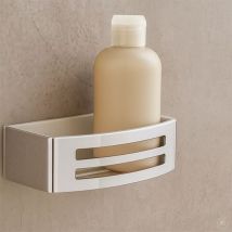 400 Duschkorb 40000000-00 gerade, Einsatz weiß herausnehmbar, chrom - Aquacraft