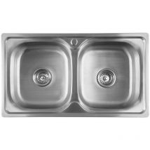 Abwäschen - Spültisch 81x46 Cm, Edelstahl Aq8146b - Aqualine