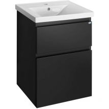 Altair - Waschtischunterschrank 52x73x45 cm, schwarz matt AI655 - Aqualine