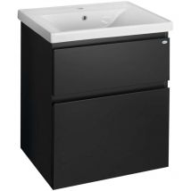 Aqualine - Altair - Waschtischunterschrank 61x73x45 Cm, Schwarz Matt Ai665