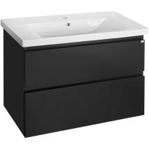 Aqualine - Altair - Waschtischunterschrank 87x60x45 Cm, Schwarz Matt Ai690