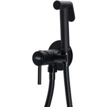 Bidet-Zubehör - Bidet-Armatur für Unterputzmontage, mit Brause, schwarz matt SK302B - Aqualine
