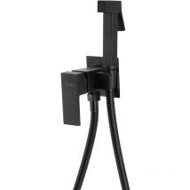 Bidet-Zubehör - Unterputz-Bidetarmatur, mit Brause, schwarz matt SK301B - Aqualine