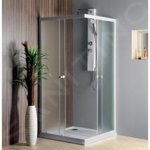 Aqualine - Cabines de douche - Cabine de douche carrée, 700x700 mm, verre dépoli Brick BTQ700