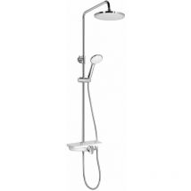 Docce - Set doccia Marco, con miscelatore, 23 cm, 1 flusso, bianco SL100 - Aqualine