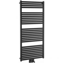 Aqualine Handtuchheizkörper - Heizkörper Tondi 60x133 cm, Mittelanschluss, schwarz matt DT486T