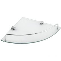 Aqualine - Rumba - Tablette d'angle en verre 250x250 mm, chrome/verre clair RB115