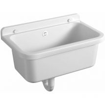 Sanitari in ceramica - Lavatoio sospeso 55x34 cm, plastica/bianco PI5055 - Aqualine