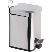 Simple Line - Mistkübel 3 l, eckig, Edelstahl poliert GAQ003 - Aqualine