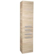 Vega - Hängeschrank mit Korb, 40x184x31 cm, Eiche platin VG980 - Aqualine