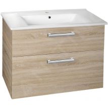 Aqualine - Vega - Meuble lavabo 820x676x436 mm, chêne platine VG883