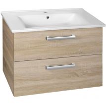 Vega - Waschtischunterschrank 72x58x44 Cm, 2 Auszüge, Platineiche Vg873 - Aqualine