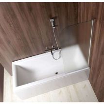 Vilma - Badewannenwand 60x140 cm, rechts, Glas brick AQ6018P - Aqualine