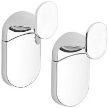 Metaform - Aqualine Zero - Haken, 2 Stück, chrom ZE001