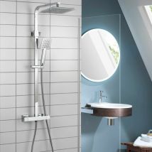 Aqualisa Showers - Aqualisa Deco Thermostatic Mixer Shower Square Bar Valve Chrome deco.sqr.sc.ch