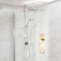 Aqualisa Optic q Smart Shower Exposed Adjustable Head Fixed Ceiling Head Gravity