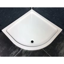 Quadrant Shower Tray Low Profile Slimline - 800mm and 900mm Options, 900mm-with waste - Aqualux