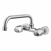 Mitigeur de cuisine – Laiton chromé – Corps 15 mm – Bec 22 mm – Hauteur sous bec, Finition métal, Forme du bec, Caractéristique bec, Matières