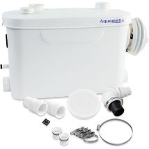 Aquamatix - Bomba Maceradora 400W Bomba Sanitaria de Aguas Residuales 100L/min 3 entradas para inodoros suspendidos 6,5m Distancia de bombeo vertical