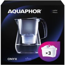 Filtro Dell'acqua Onyx Nero Incl 3 Filtro Maxfor+ I Filtro Dell'acqua Dall'aspetto In Vetro 4,2l I Riduce Il Calcare E Il Cloro I Perfetto Per La 