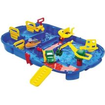 Circuit Aquatique Smoby Lock Box – 25 Accessoires – Facile À Monter Et À Transporter – Étanche Pour Jeux D'Extérieur – Aquaplay
