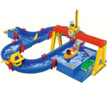 SMOBY - AQUAPLAY Circuit aquatique Port a container + 5 accessoires