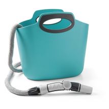 GF - aquapop maxi azzurro, 30 metri di tubo estensibile da giardino, in kit con borsa in plastica, lancia per irrigazione, presa rubinetto e raccordi