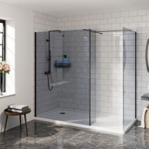 Aquariss - Grey Glass 700+1400 Side Panel+300 Return Panel Black