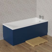 Aquariss Wood Bath Panel 18mm MDF Painting Matte Blue Adjustable Height for Bathroom Soaking Tub 1700mm Front Side Panel