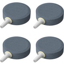 Aquarium 4 cm Air Stone Bubble Disc Diffuser Release Tool for Air Pumps Fish Tanks Buckets Small Ponds and dwc Tanks, Set of 4