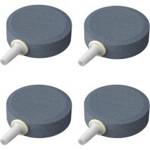 Aquarium 4cm Air Stone Disc, Bubble Diffuser Release Tool for Air Pumps, Aquariums, Buckets, Small Ponds and Tanks, DWC, Set of 4