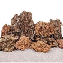 Aquarium Natursteine Drachenstein braun 10 Kg Gr.M 300-1000 g Nr.62
