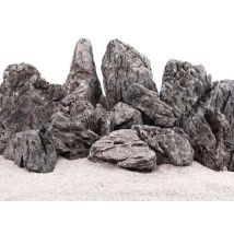 Aquaristikwelt24 - Aquarium Natursteine Mini Landschaft Seiryu Steine Grau 20kg Gr.l 0,90-1,80 Kg Nr.68