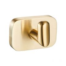 Auro Single Robe Hook Brushed Brass AQAU52446 - Brushed Brass - Aquarius