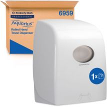 Aquarius - Distributeur de serviettes Kimberly Clark Montage mural Blanc, 430mm x 250mm x 330mm ( Prix pour 1 )