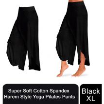 Aquarius - Super Soft Modal Spandex Yoga Pilates Pants, Black xl