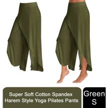 Aquarius - Super Soft Modal Spandex Yoga Pilates Pants, Green s