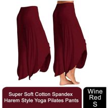 Aquarius - Super Soft Modal Spandex Yoga Pilates Pants, Wine Red s