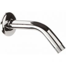 Aquasu - Obex 72397 8 - Braccio doccia con angolo di 45°, diametro 20 mm, per soffione doccia in 1/2 con rosone per montaggio a parete, in metallo