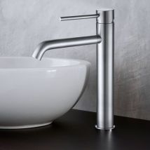 Aquasup - Robinet Salle de Bain, Mitigeur de Lavabo Bec 45°,Chaud Froid Réglable,Robinet Lavabo en Acier Inoxydable - Chromé