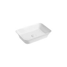 Aquore – 0000385572 – Lavabo de Sobre Encimera en Porcelana Blanche – 490x350x110 – Lave mains à poser / suspendre