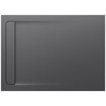 Roca - Receveur de douche extra plat en Stonex Aquos - 1400x1000mm - Gris Ardoise